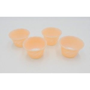 Anchor Hocking Fire King Peach Lustre Fruit Berry Custard 3-7/8 Bowls Set of 4